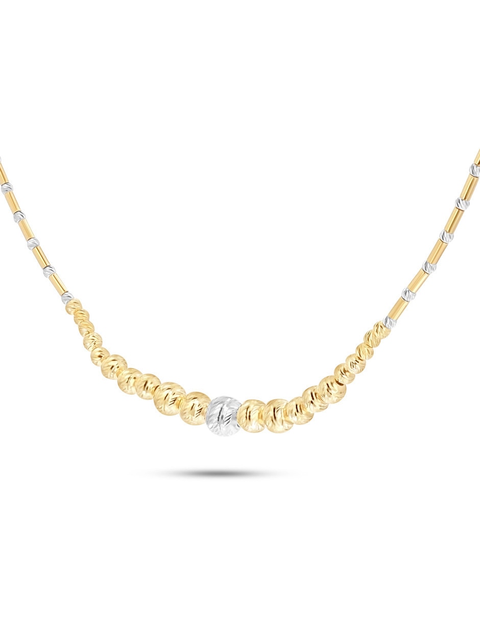Gargantilla forma de esfera Joyerias Bizzarro de oro amarillo 14 K