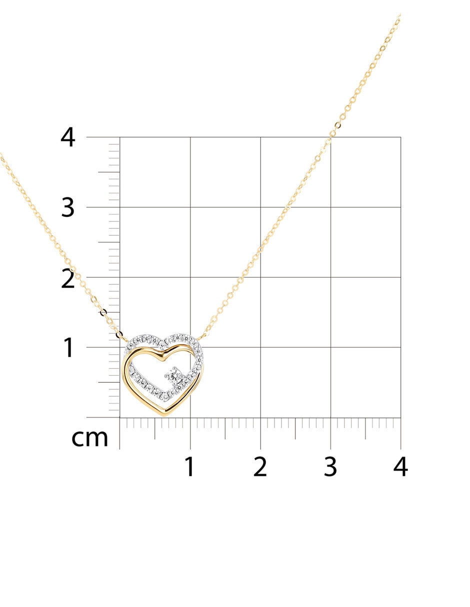 Gargantilla de corazón Joyerias Bizzarro de oro amarillo 10 K