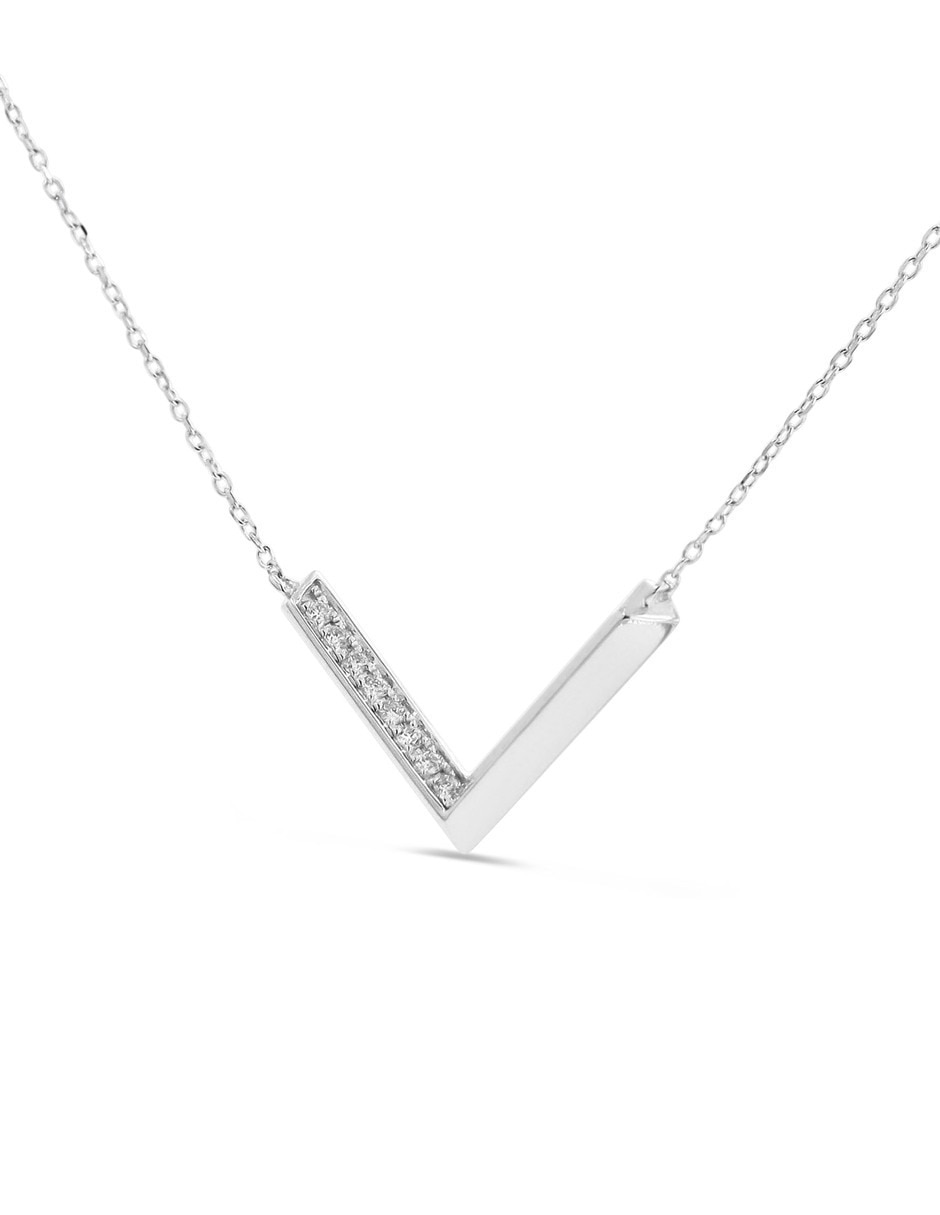 Gargantilla de oro blanco 14 K 7