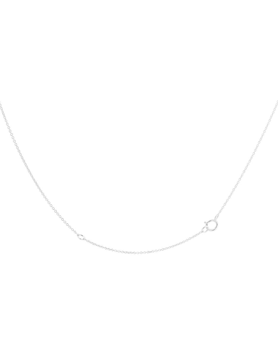 Gargantilla de oro blanco 14 K 9