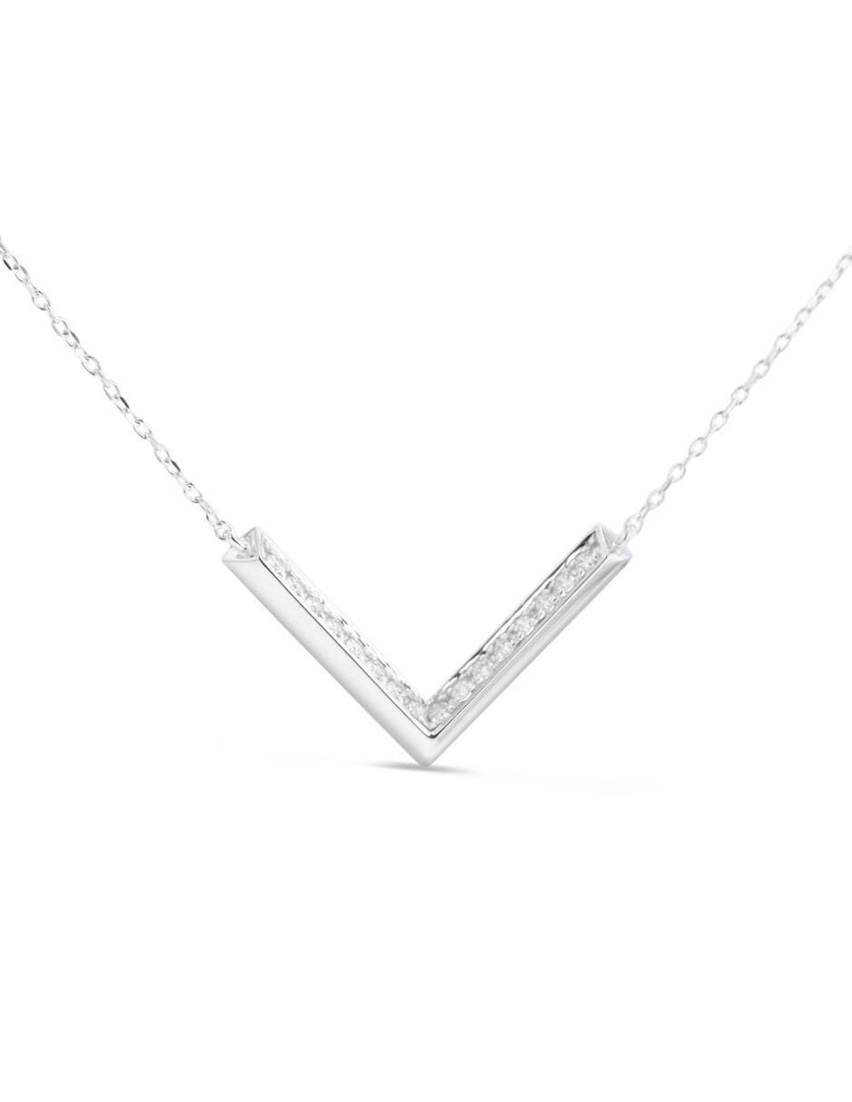 Gargantilla de oro blanco 14 K