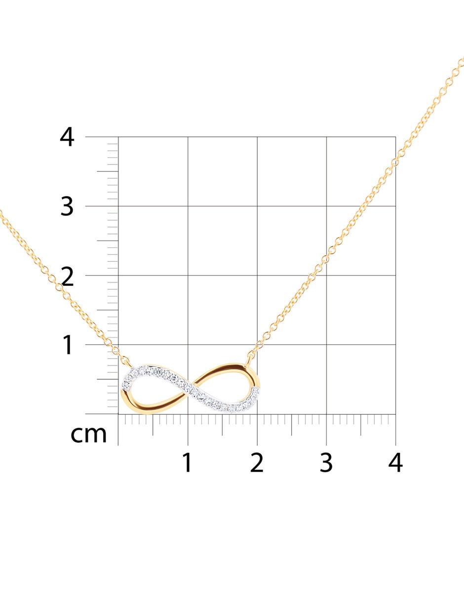 Collar Infinito Joyeria Bizzarro de oro amarillo 14 K 5