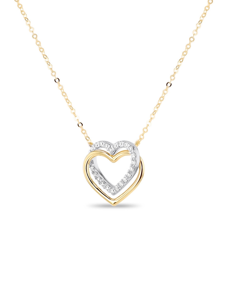 Gargantilla de corazón de oro amarillo 10 K 3
