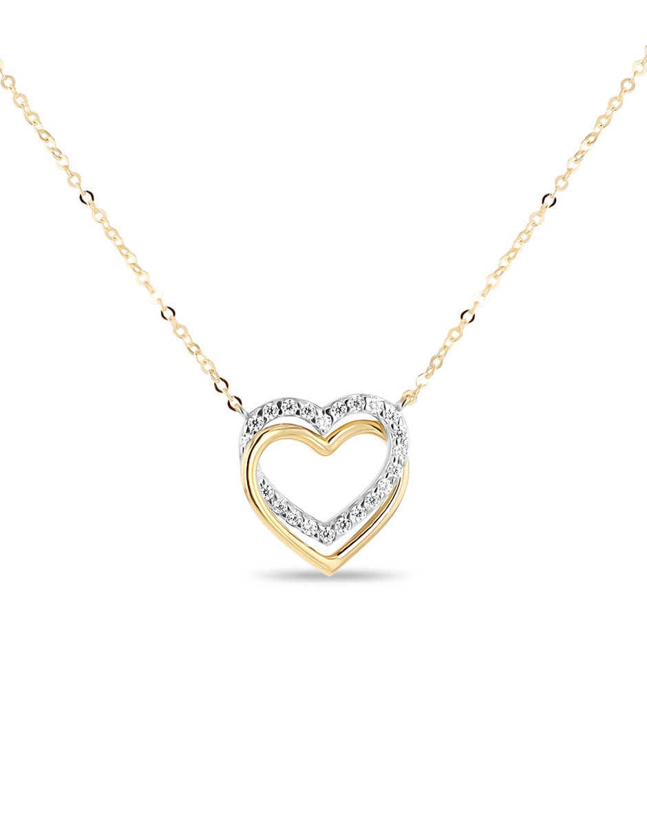 Gargantilla de corazón de oro amarillo 10 K