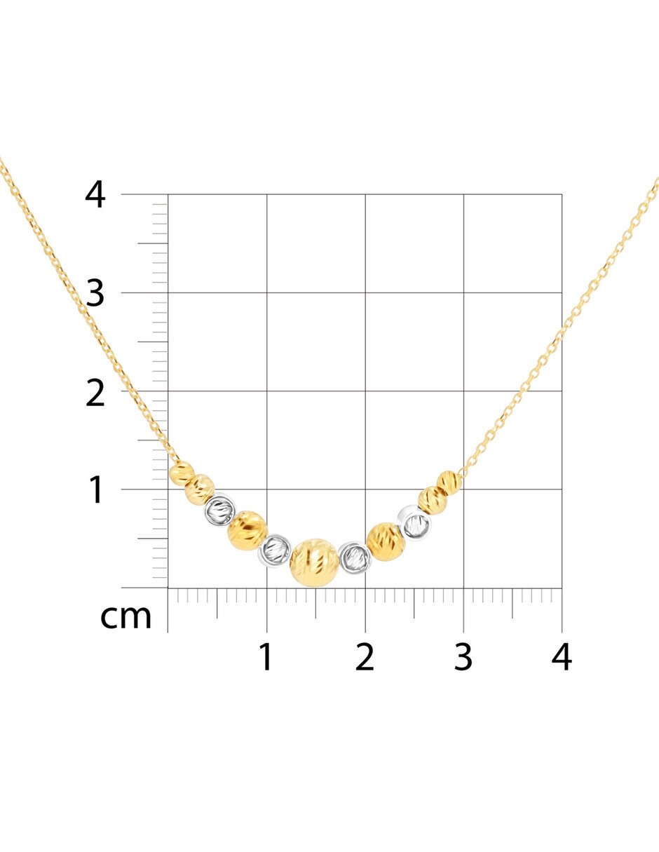 Collar esfera de oro amarillo 14 K 8