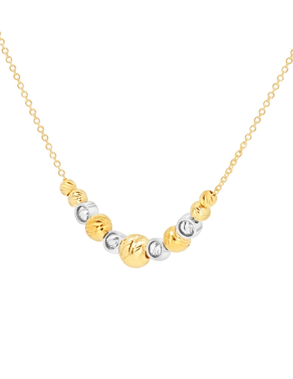 Collar esfera de oro amarillo 14 K