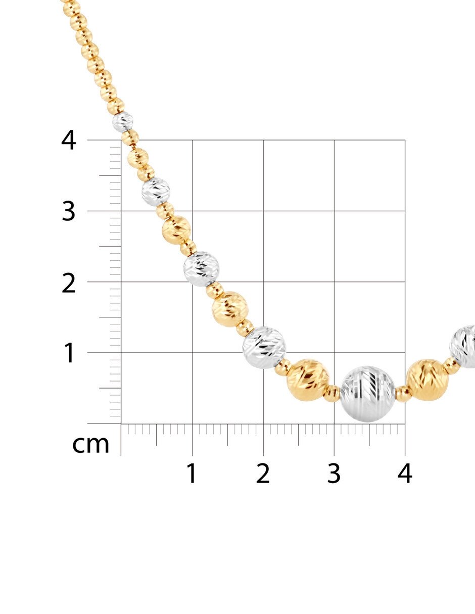 Collar esfera de oro amarillo 14 K 5
