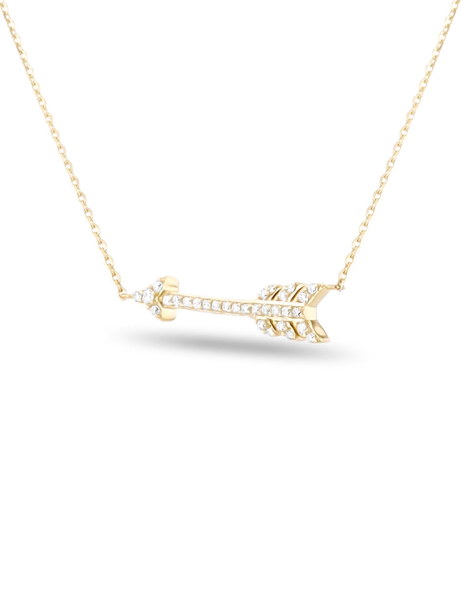 Gargantilla Flecha de oro amarillo 14 K 4