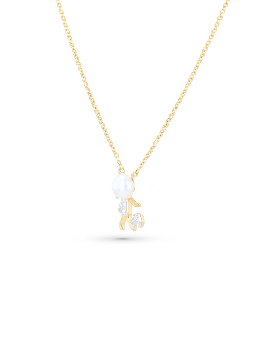 Gargantilla forma de niño Joyas Bizzarro de oro amarillo 14 K 4