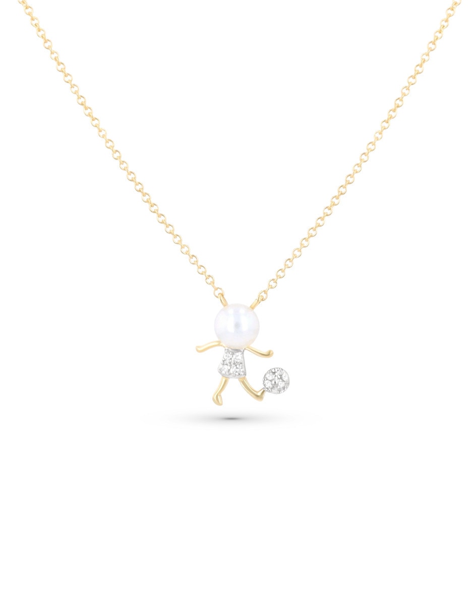 Gargantilla forma de niño Joyas Bizzarro de oro amarillo 14 K Gargantilla forma de niño Joyas Bizzarro de oro amarillo 14 K
