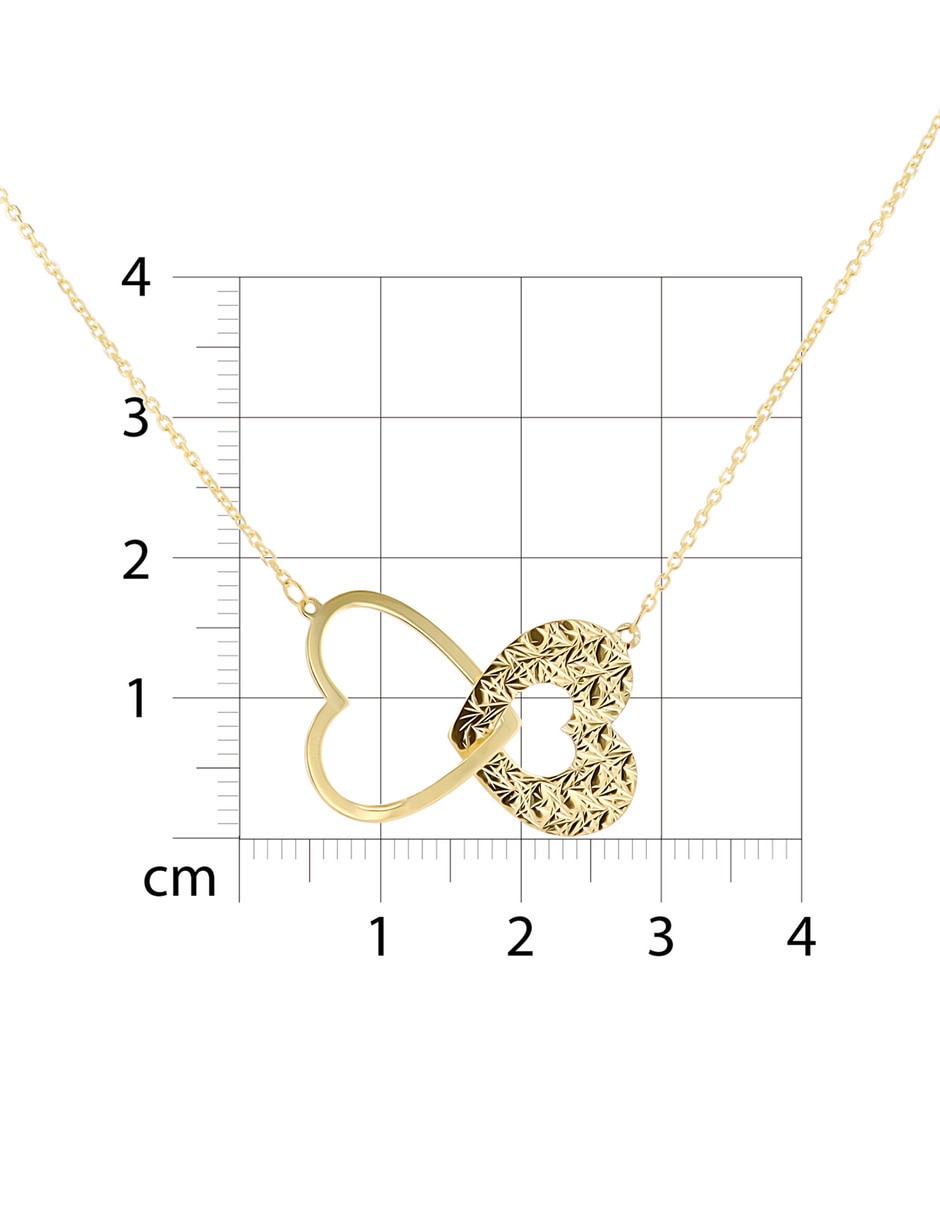 Gargantilla de corazón de oro amarillo 14 K 5