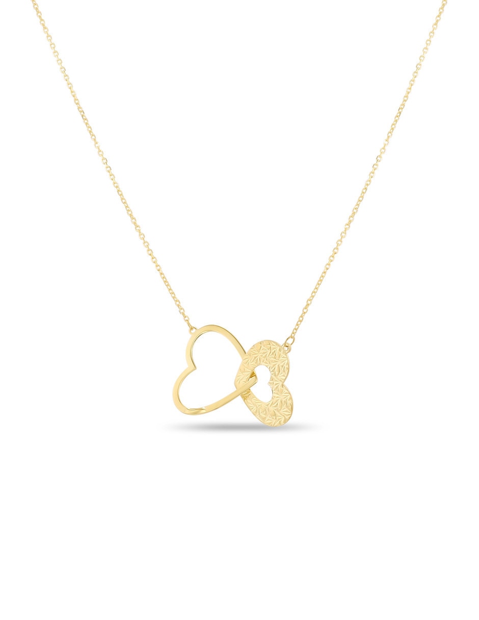 Gargantilla de corazón de oro amarillo 14 K