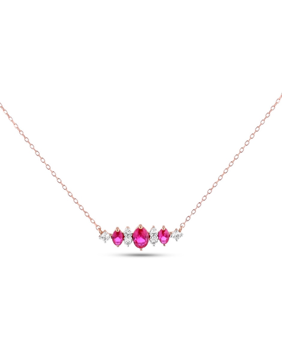 Gargantilla de oro rosa 14 K