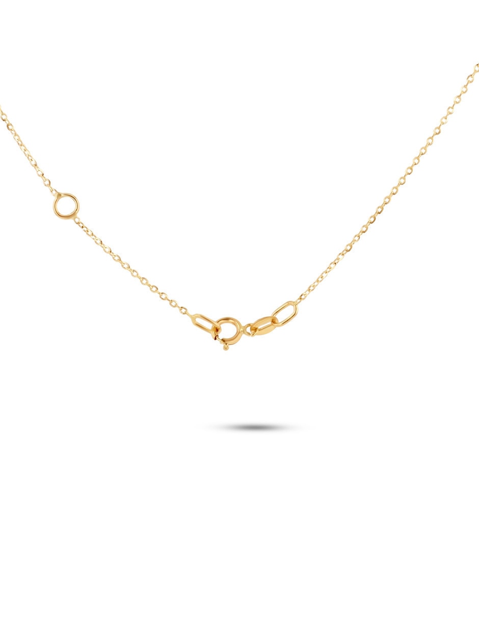 Collar corazón de oro amarillo 14 K 2