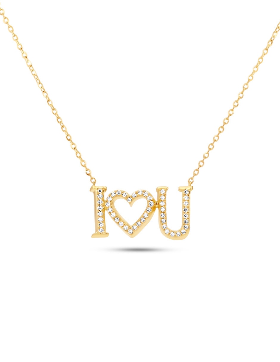 Collar corazón de oro amarillo 14 K Collar corazón de oro amarillo 14 K