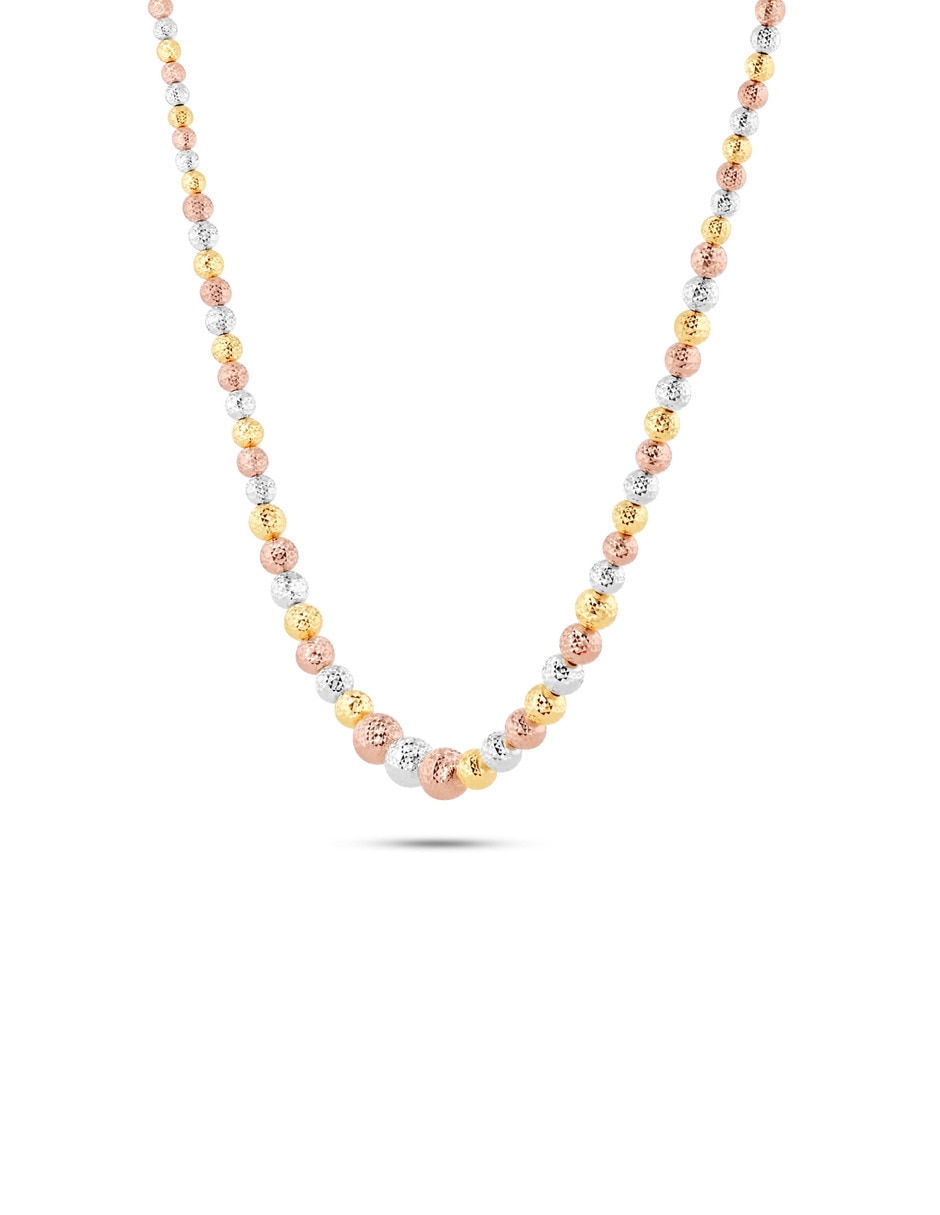 Gargantilla de esfera de oro florentino 14 K 3