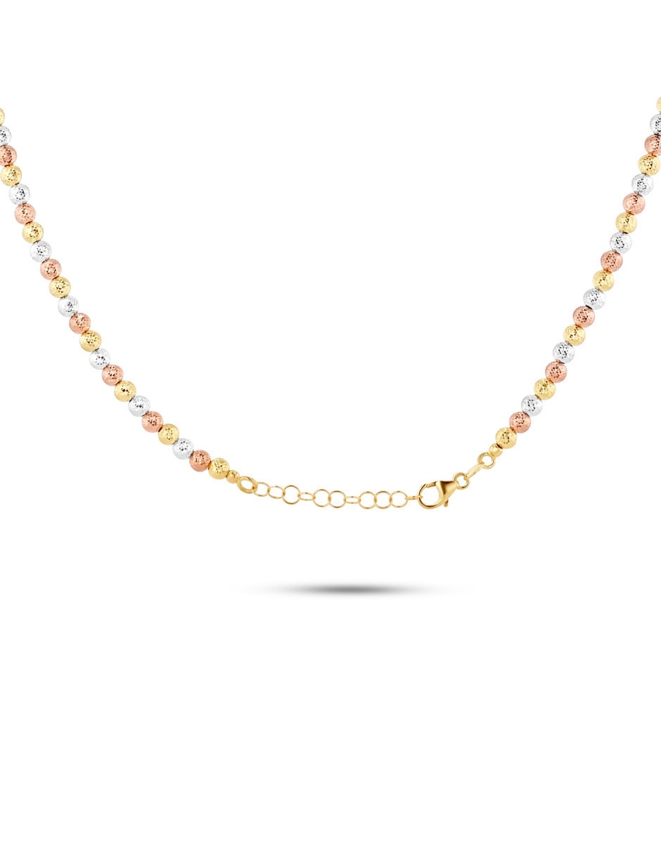 Gargantilla de esfera de oro florentino 14 K 5