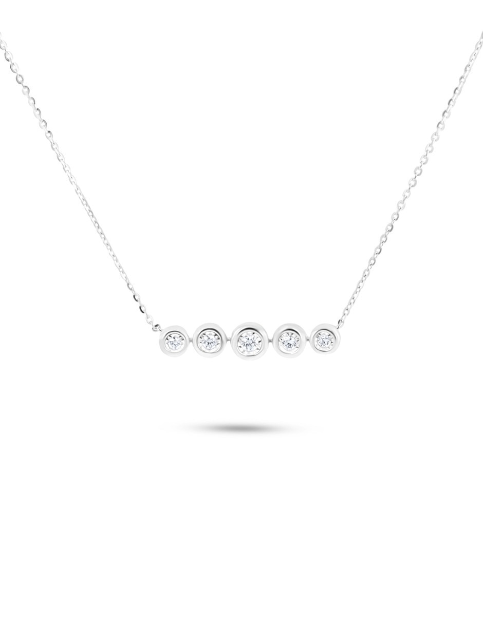 Collar de Oro blanco 14 K