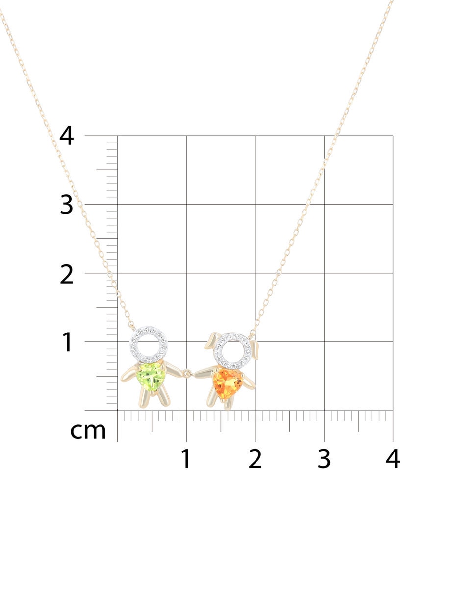 Gargantilla de niños de oro 14 K 5