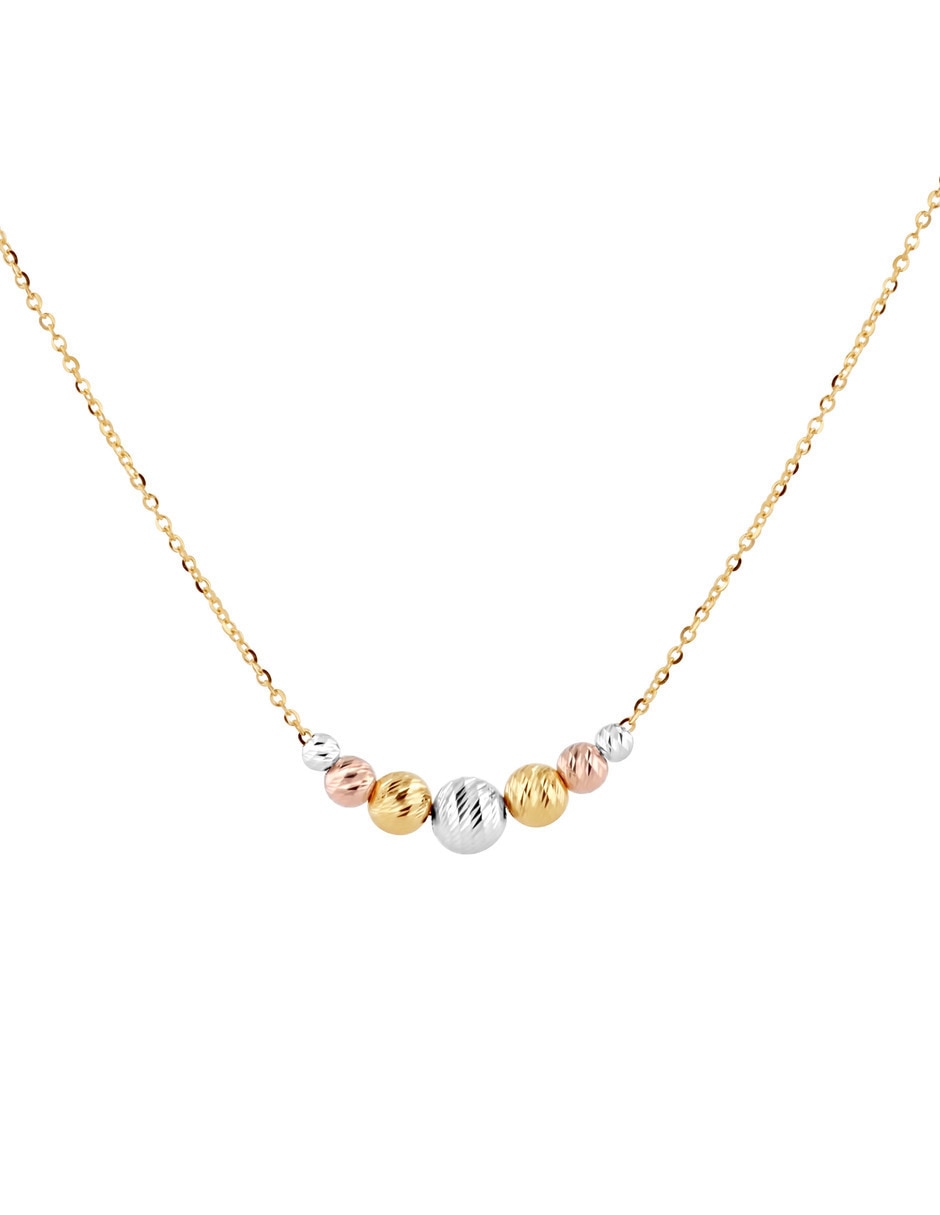 Gargantilla de esfera de oro florentino 14 K
