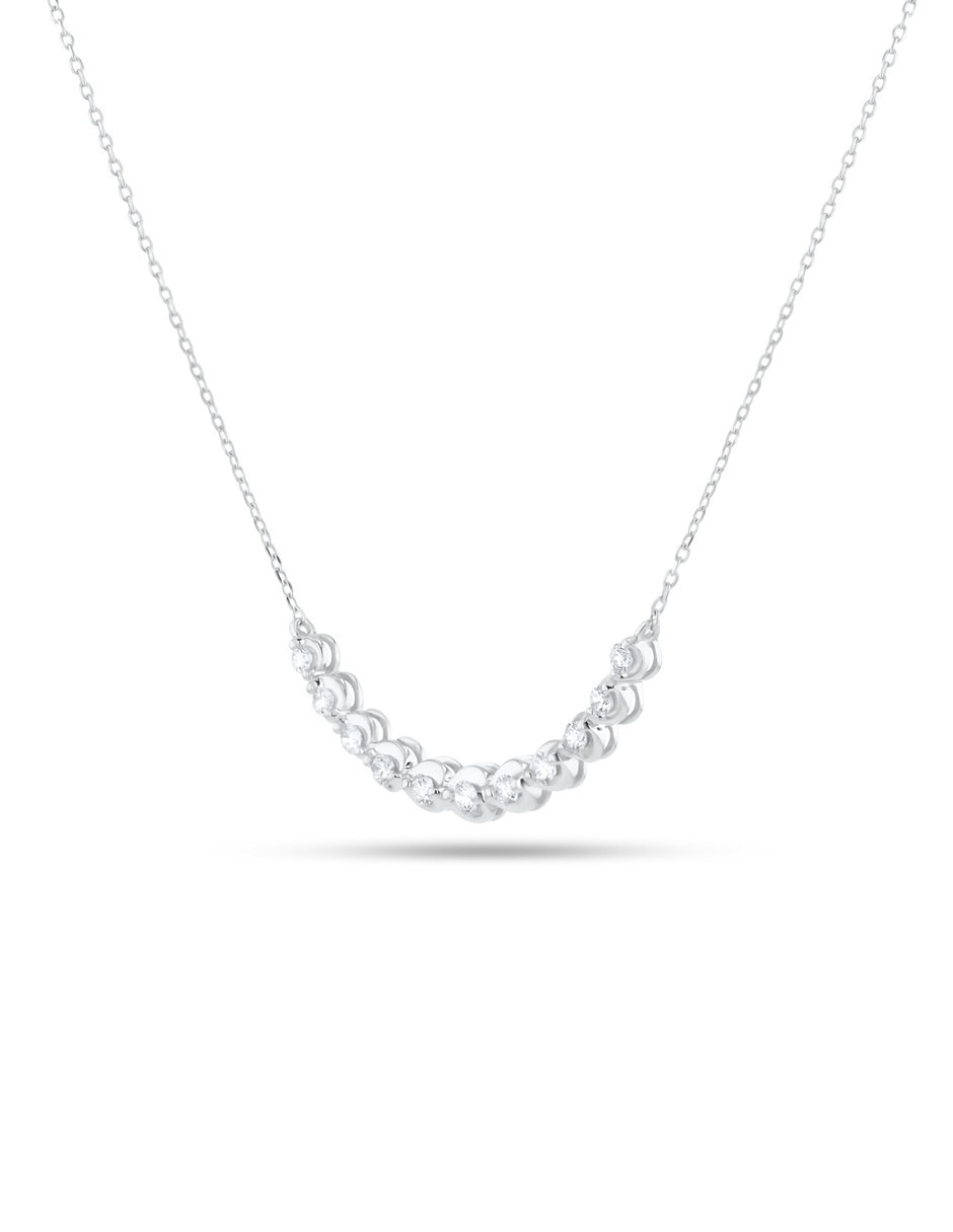 Collar de oro blanco 14 K