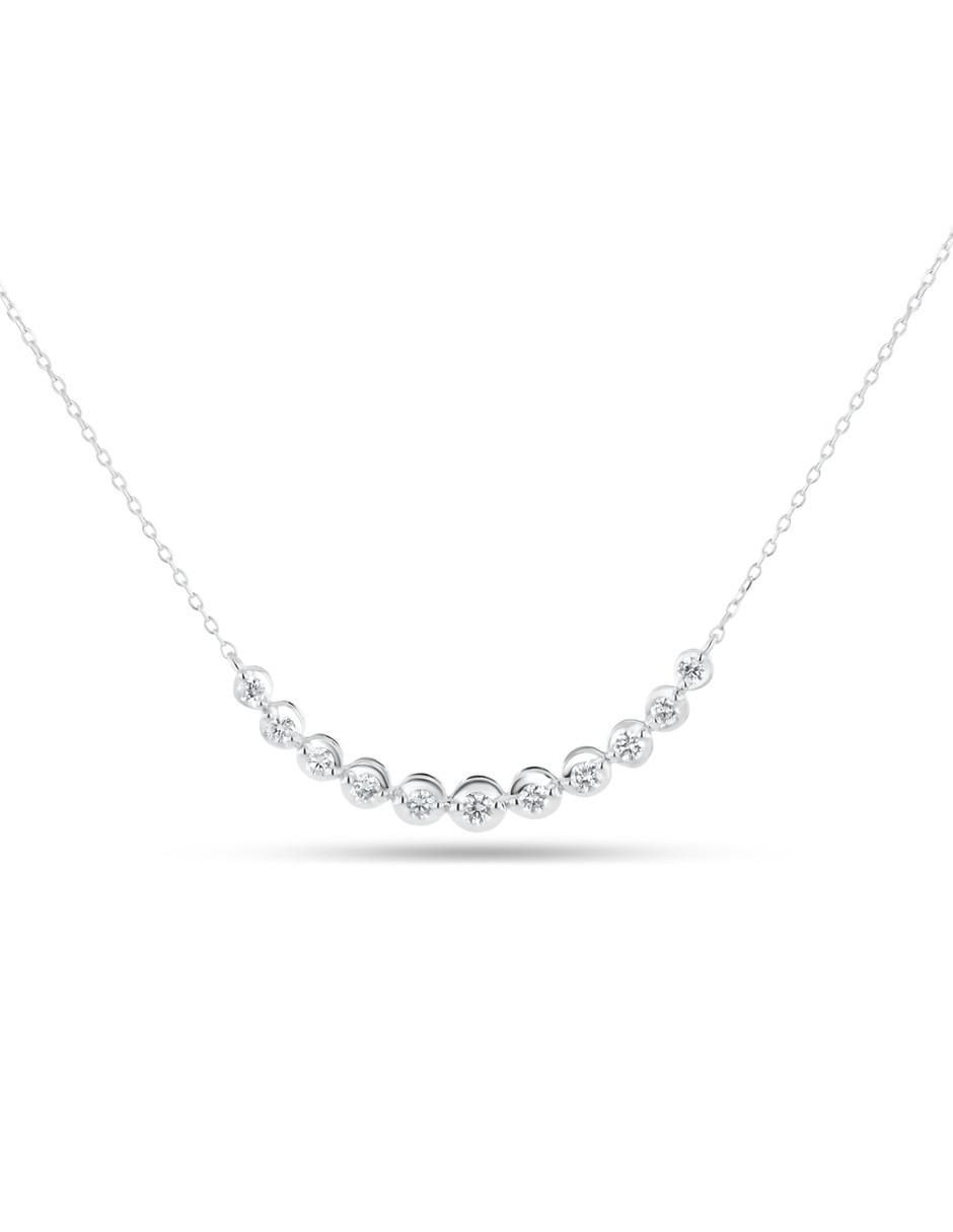 Collar de oro blanco 14 K