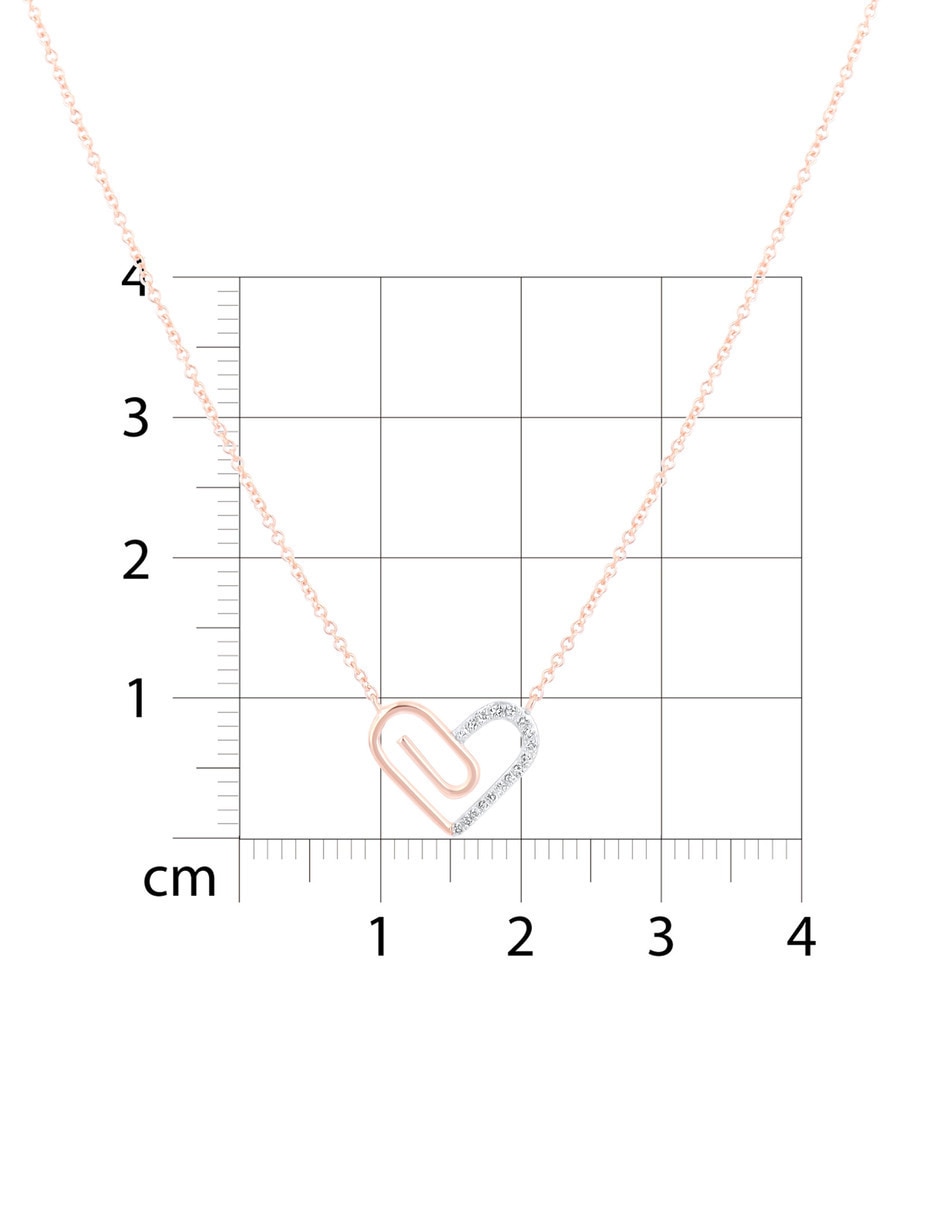 De corazón taza de oro rosa 14 k 2