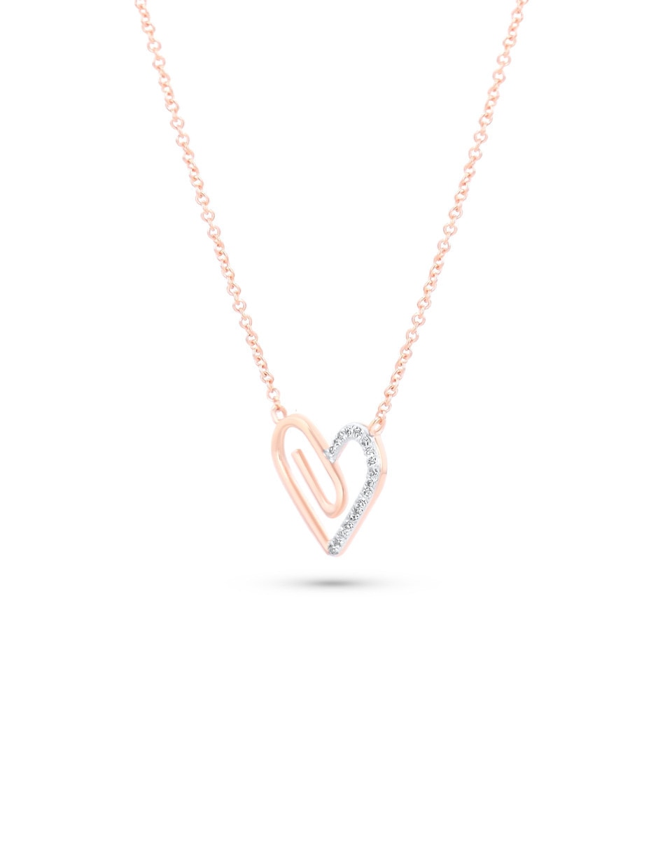 De corazón taza de oro rosa 14 k 3