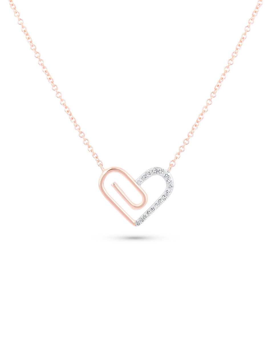 De corazón taza de oro rosa 14 k