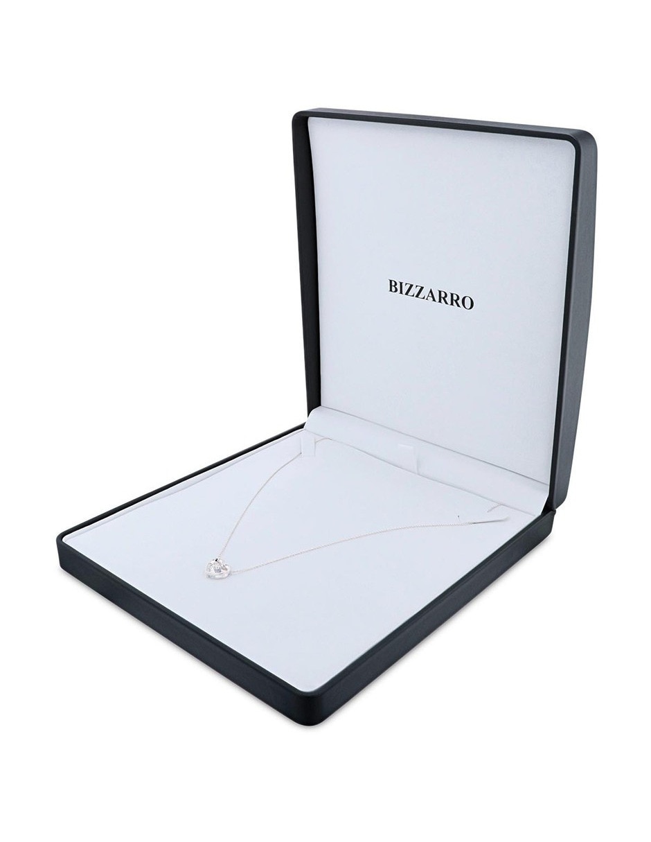 Gargantilla de corazón de oro blanco 14 K 4