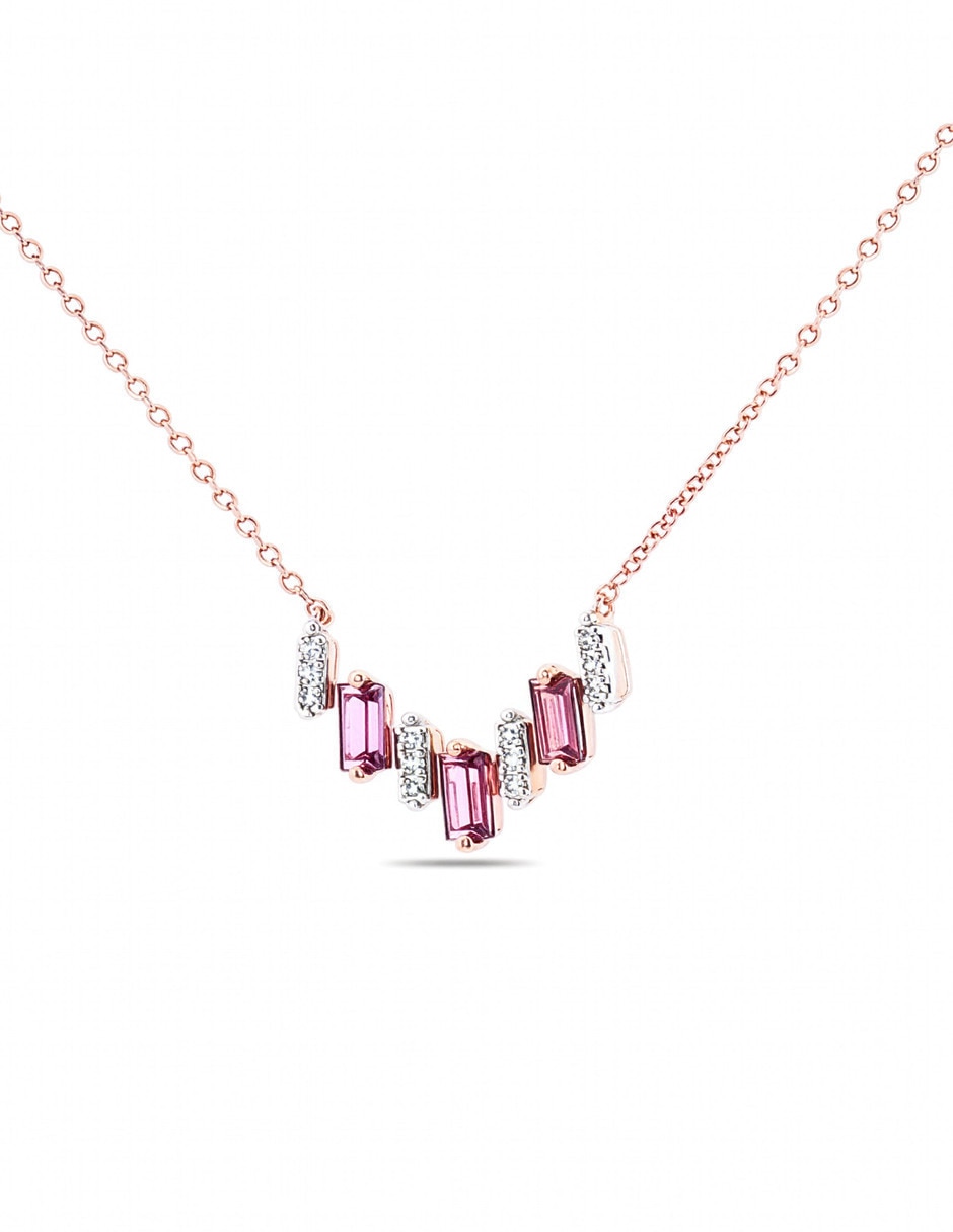 Gargantilla de oro rosa 14 K 3