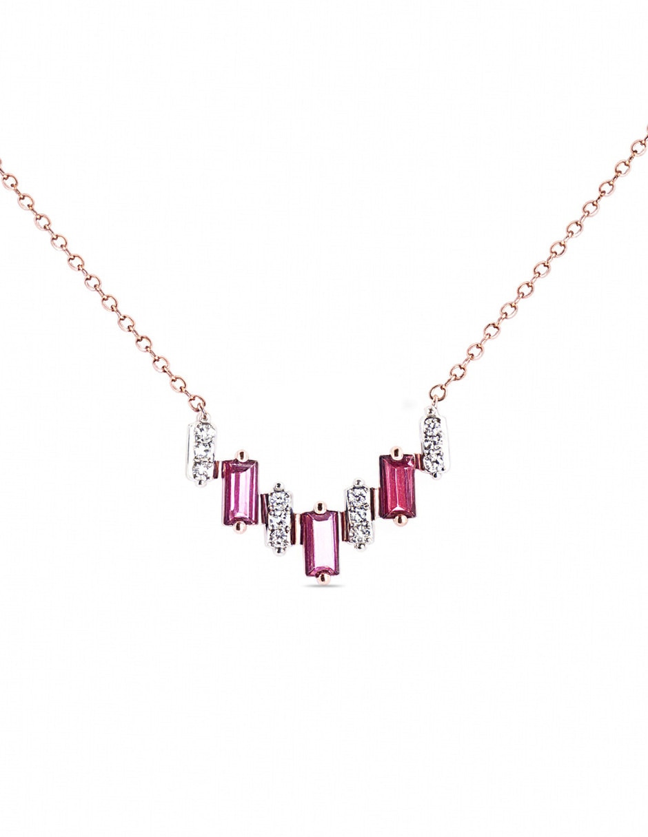 Gargantilla de oro rosa 14 K Gargantilla de oro rosa 14 K