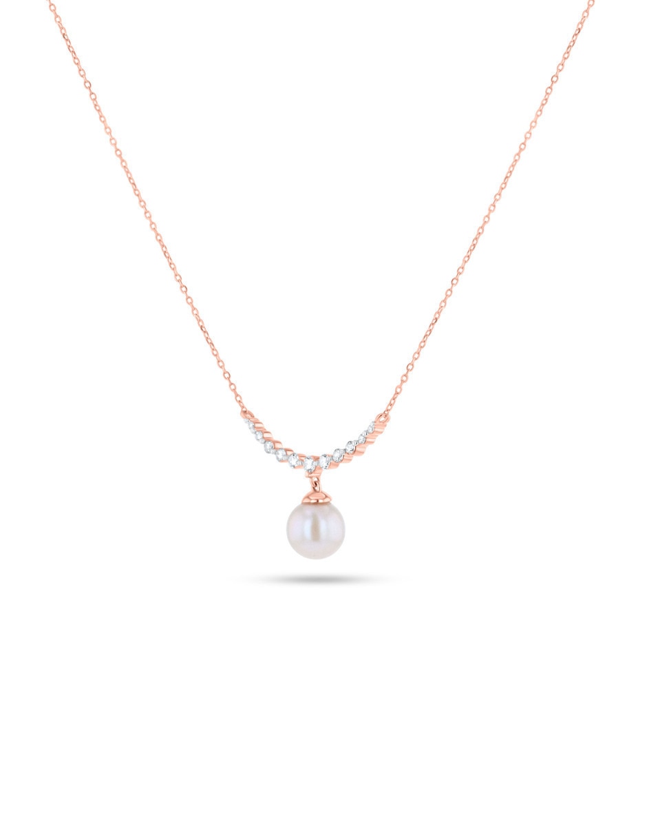 Collar de oro rosa 14 K 4