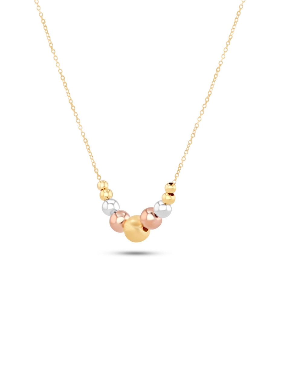 Gargantilla de esfera de oro florentino 14 K