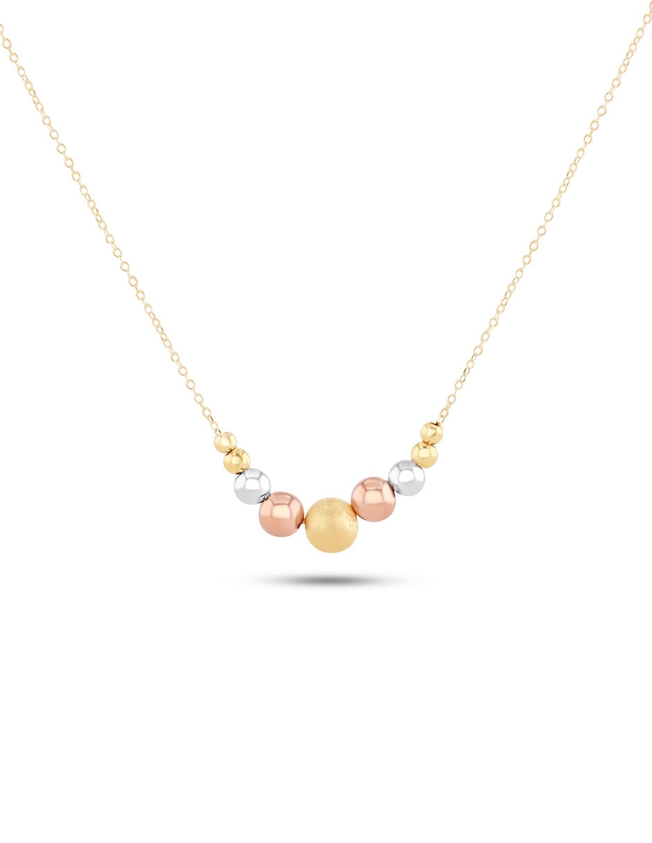 Gargantilla de esfera de oro florentino 14 K