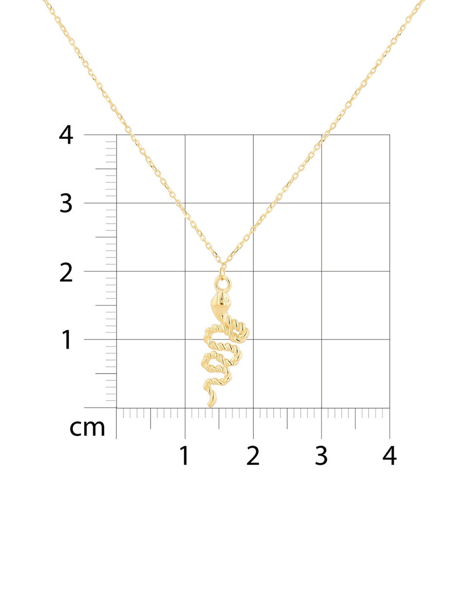 Gargantilla de serpiente de oro amarillo 14 K 5