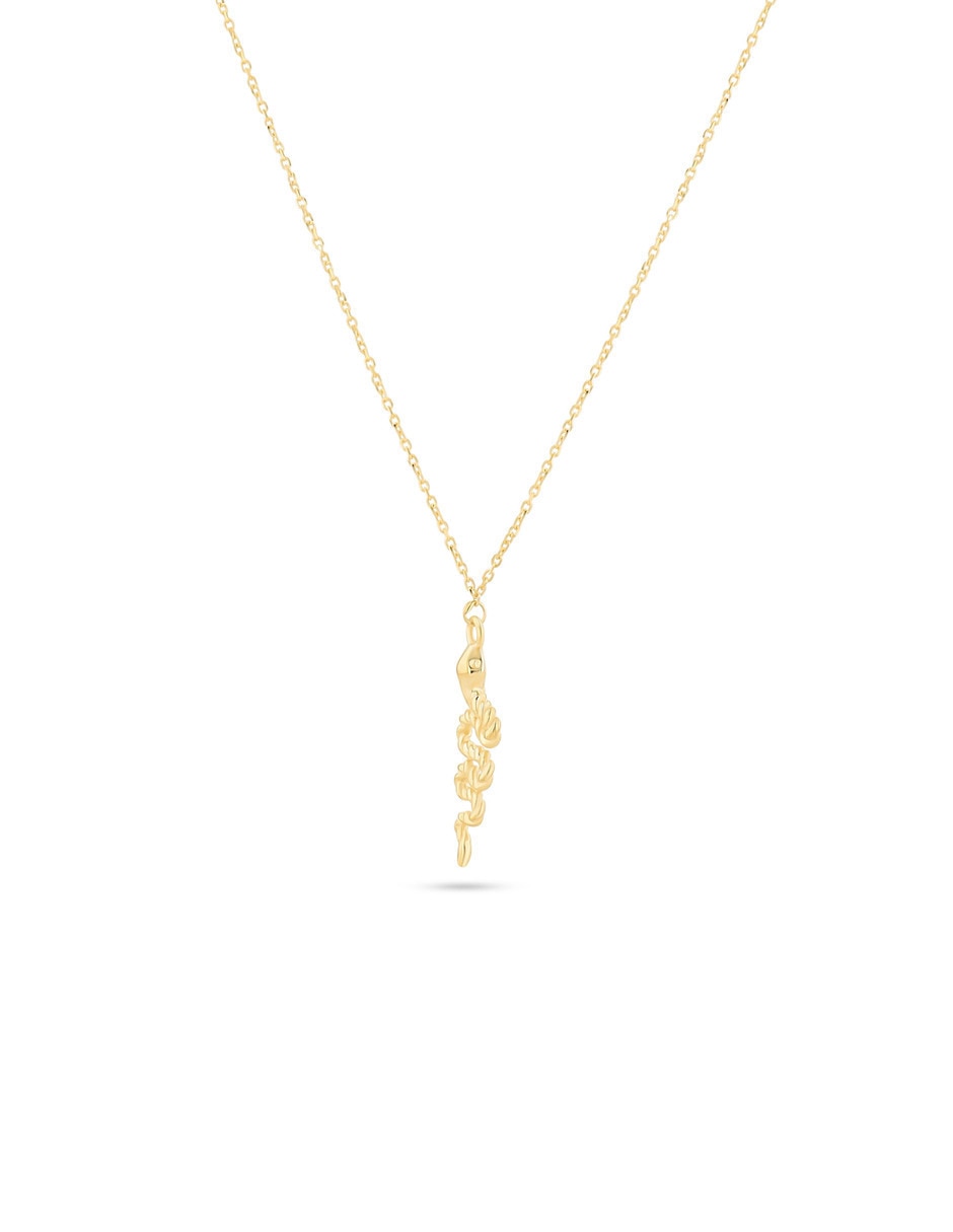 Gargantilla de serpiente de oro amarillo 14 K 4