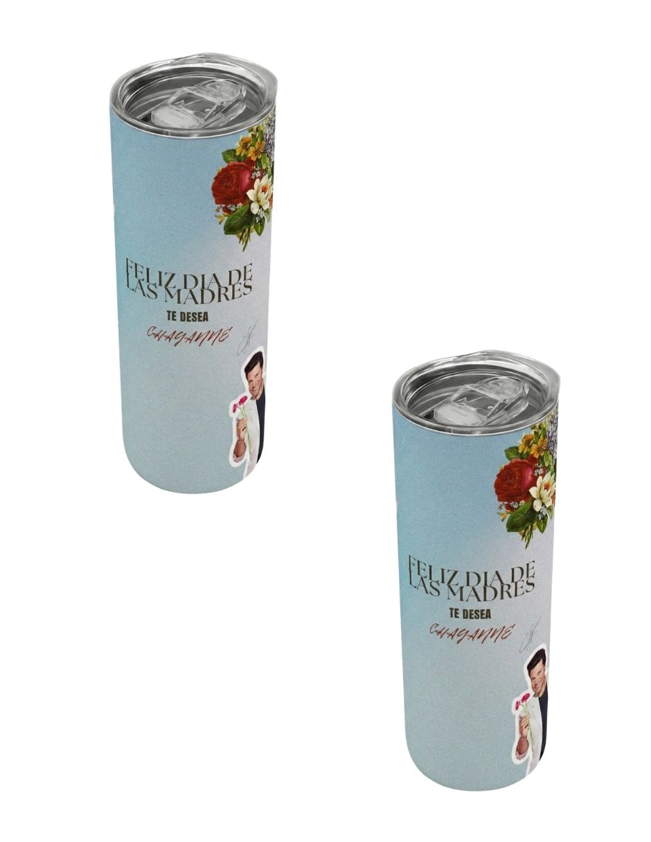Set termo de acero inoxidable con tapa a presión
