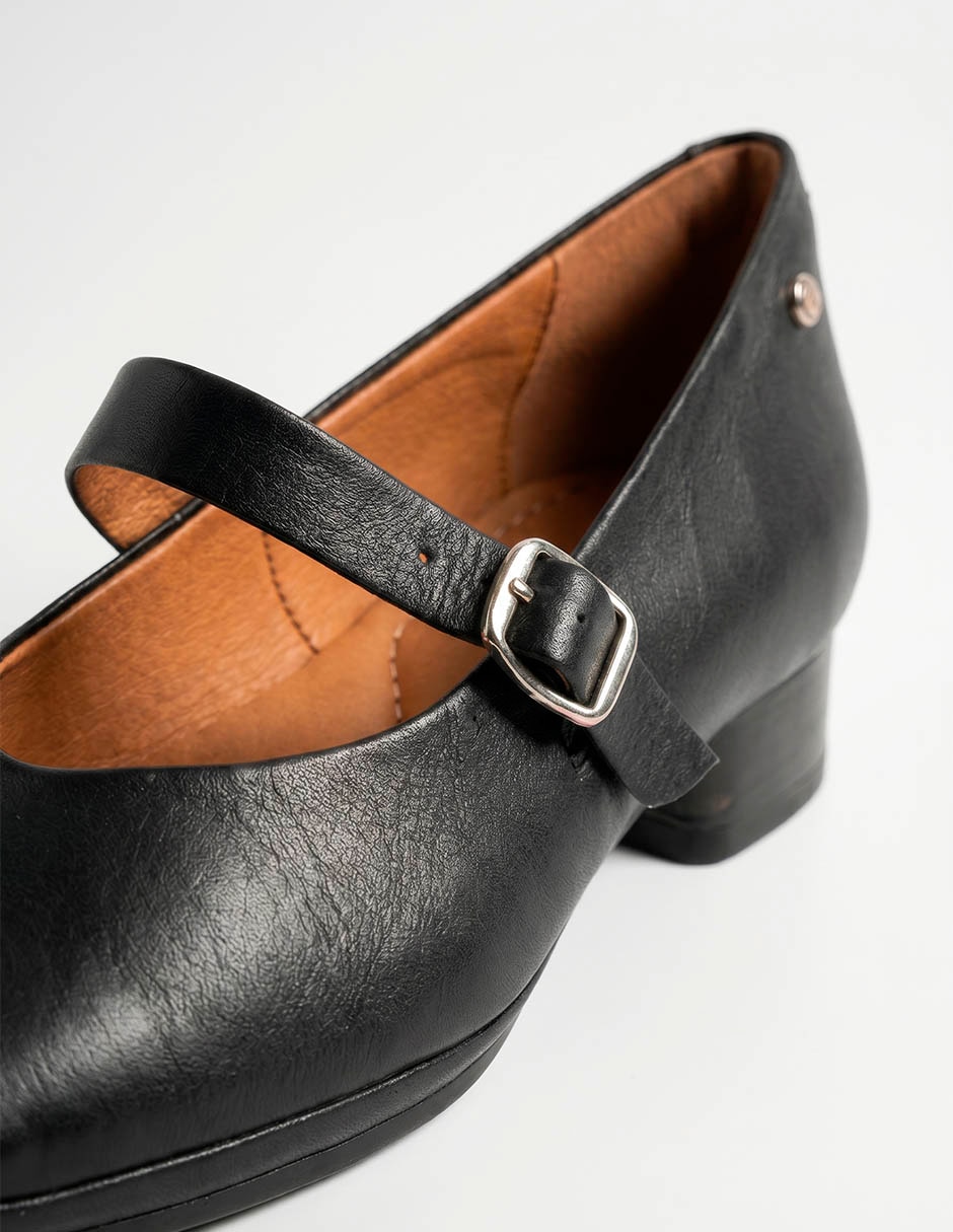 Zapatilla Mary Jean de piel para mujer 2