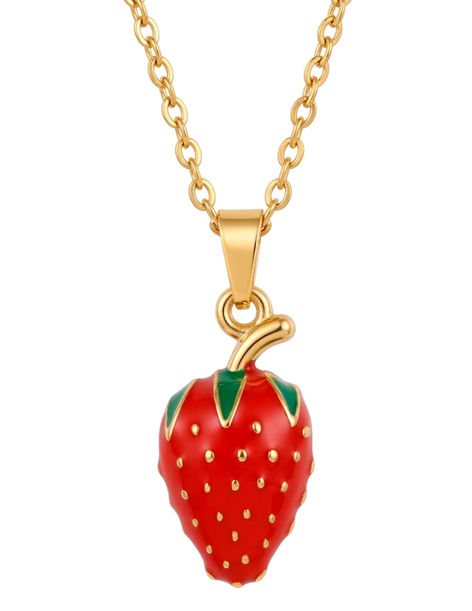 Collar con dije de fresa Ana Maria Mexico Moda en Tendencia