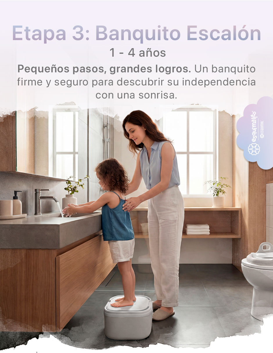 Entrenador de baño con escalón Esquimal 3 en 1 Asiento Reductor Banquito