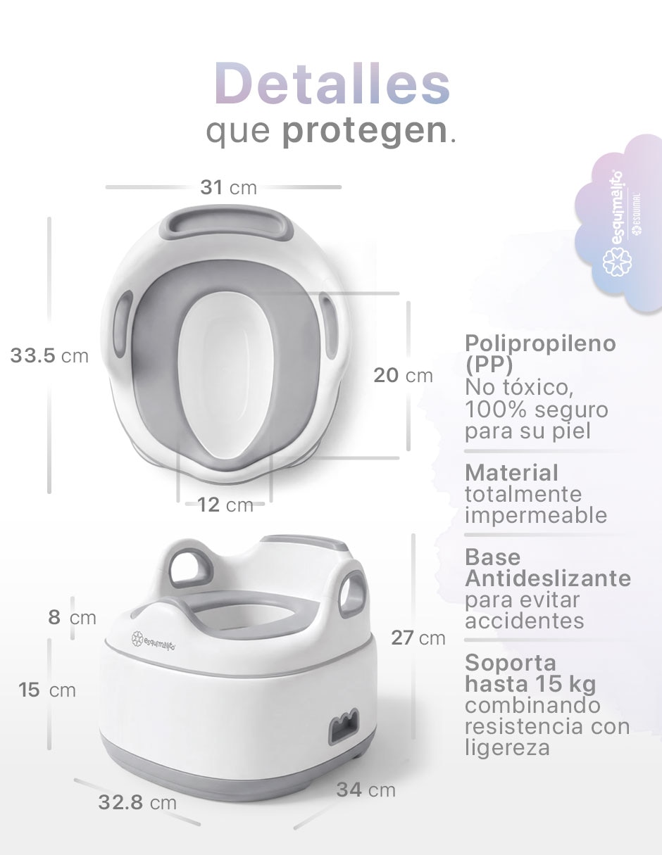 Entrenador de baño con escalón 3 en 1 Asiento Reductor Banquito 6