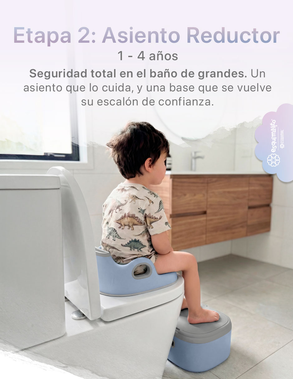 Entrenador de baño con escalón 3 en 1 Asiento Reductor Banquito 7
