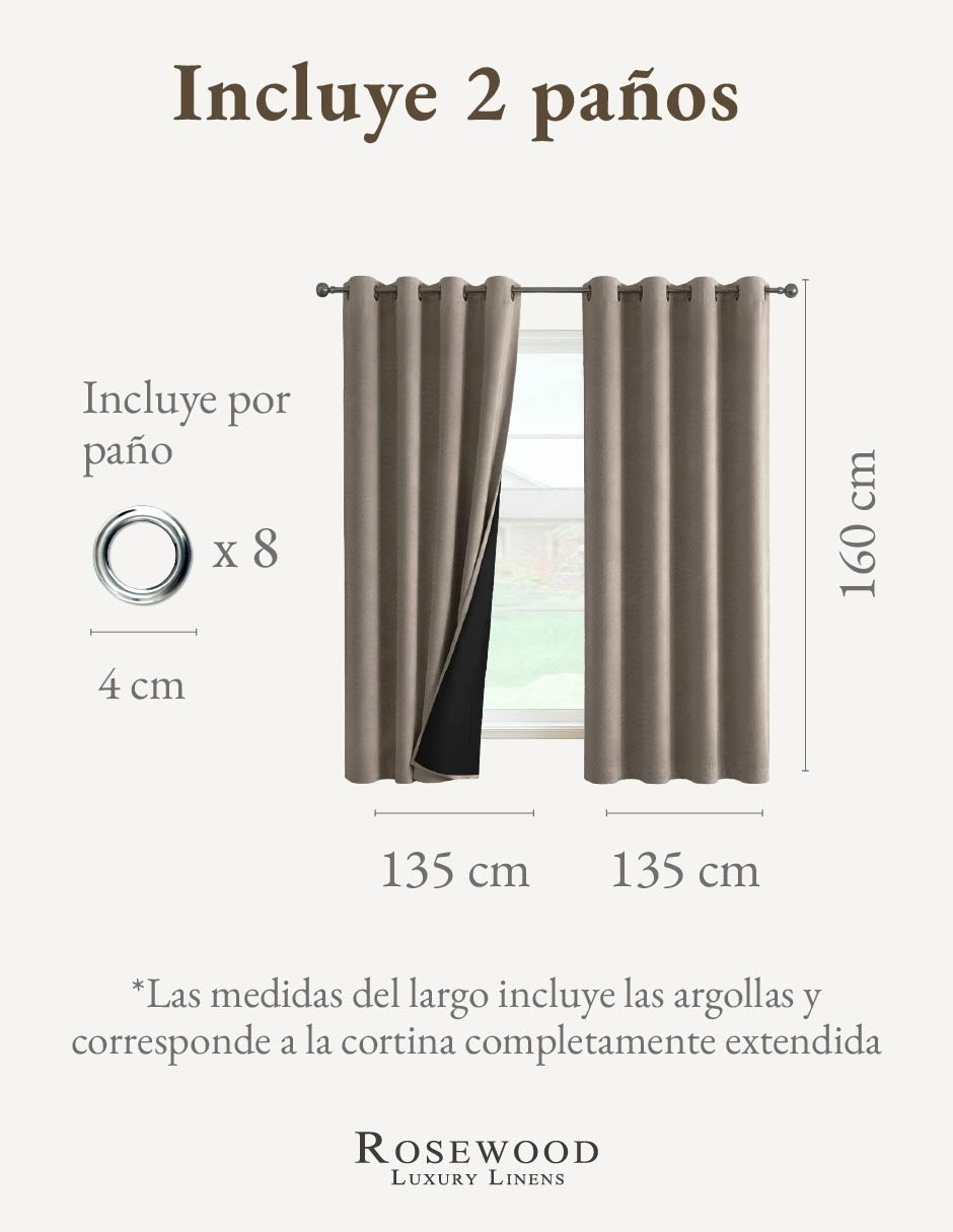 Cortina doble black out 8