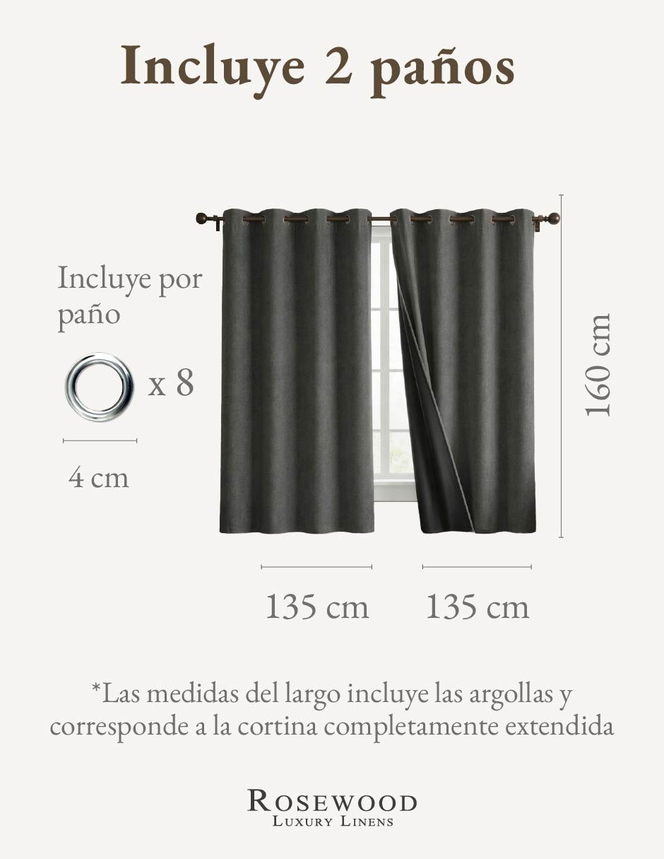 Cortina doble black out 8