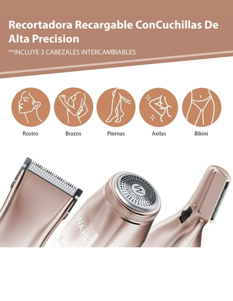 Recortadora de vello facial y corporal Wahl 9865-208MX