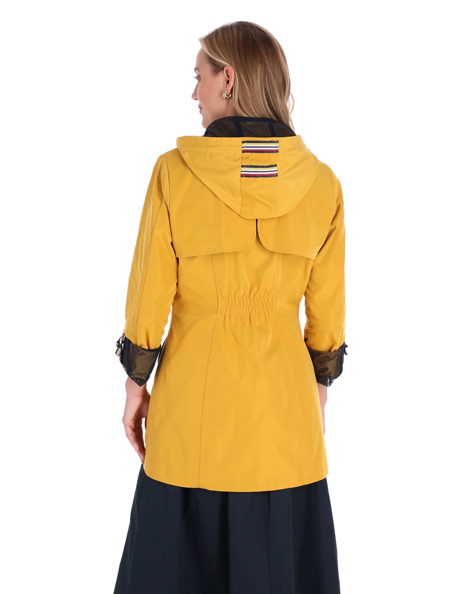 Gabardina impermeable capucha Shyla para mujer