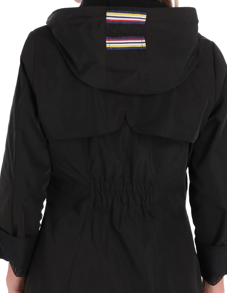 Gabardina impermeable capucha para mujer 4