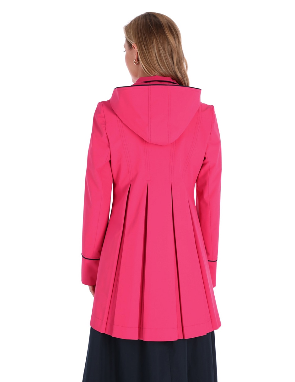 Gabardina resistente al agua con capucha Shyla para mujer