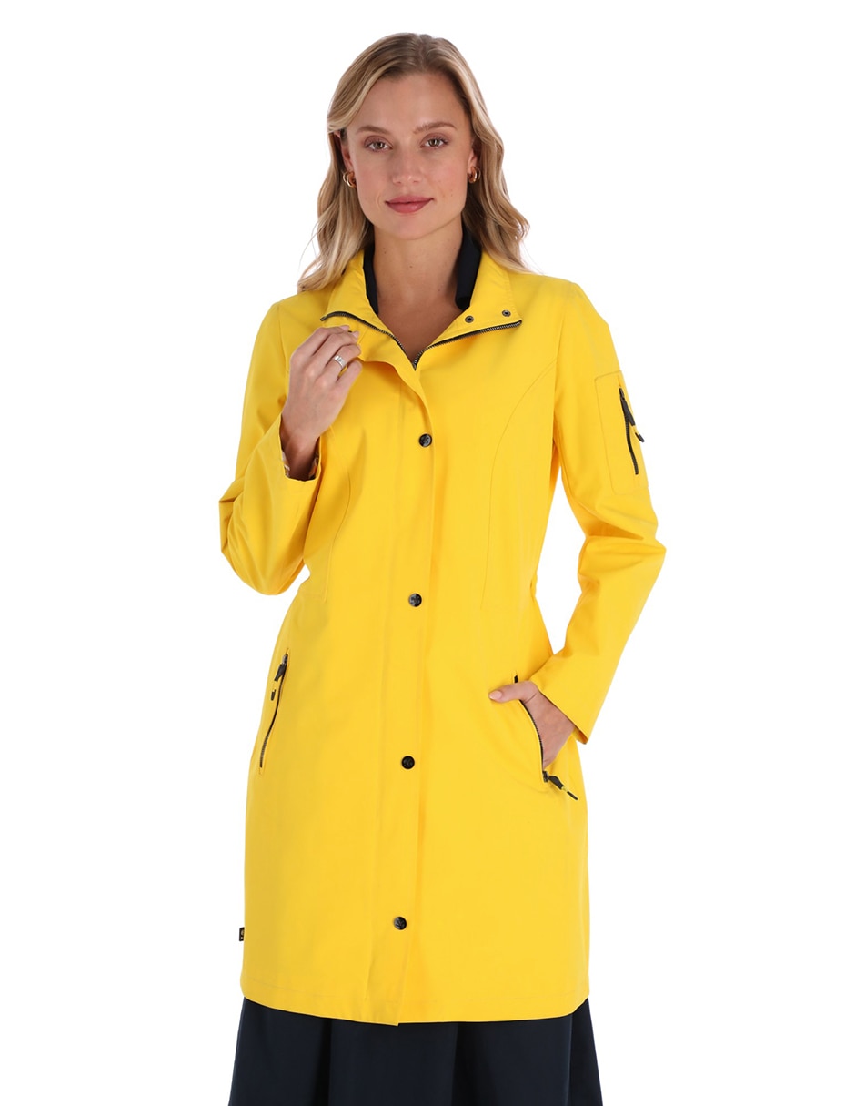 Gabardina resistente al agua con bolsillos Shyla para mujer